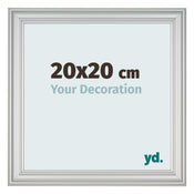 Fotolijst 20x20cm Zilver Mat MDF Lazio Voorzijde Maat | Yourdecoration.nl