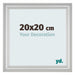 Fotolijst 20x20cm Zilver Mat MDF Lazio Voorzijde Maat | Yourdecoration.nl