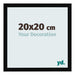 Fotolijst 20x20cm Zwart Hoogglans MDF Bologna Voorzijde Maat | Yourdecoration.nl