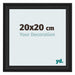 Fotolijst 20x20cm Zwart Houtnerf MDF Lazio Voorzijde Maat | Yourdecoration.nl