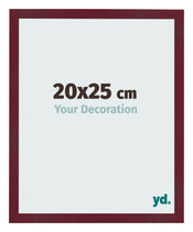 Fotolijst 20x25 cm Wijnrood Geveegd MDF Bologna Voorzijde Maat | Yourdecoration.nl