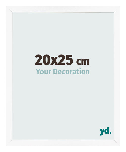 Fotolijst 20x25 cm Wit Mat MDF Bologna Voorzijde Maat | Yourdecoration.nl