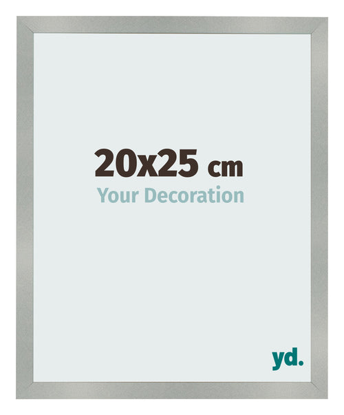 Fotolijst 20x25cm Aluminium Geborsteld MDF Bologna Voorzijde Maat | Yourdecoration.nl