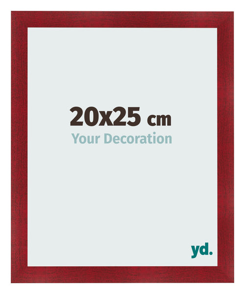 Fotolijst 20x25cm Wijnrood Geveegd MDF Pisa Voorzijde Maat | Yourdecoration.nl