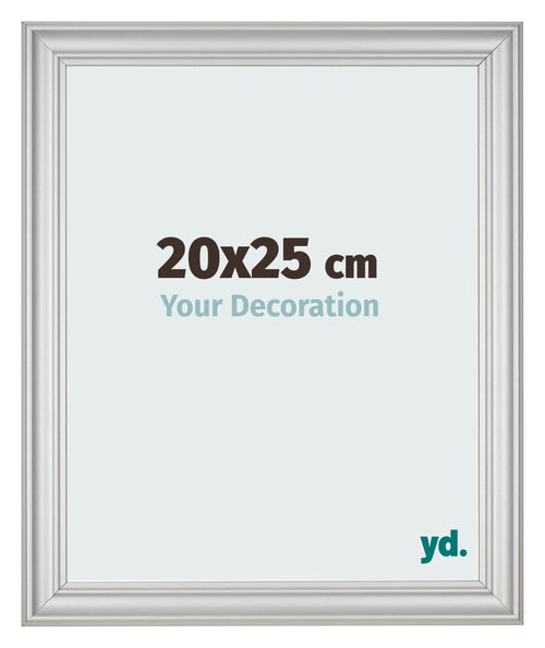 Fotolijst 20x25cm Zilver Mat MDF Lazio Voorzijde Maat | Yourdecoration.nl