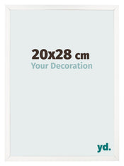 Fotolijst 20x28 cm Wit Hoogglans MDF Bologna Voorzijde Maat | Yourdecoration.nl
