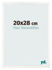Fotolijst 20x28 cm Wit Hoogglans MDF Bologna Voorzijde Maat | Yourdecoration.nl
