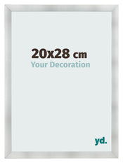 Fotolijst 20x28cm Aluminium Geborsteld MDF Pisa Voorzijde Maat | Yourdecoration.nl