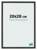 Fotolijst 20x28cm Antraciet MDF Bologna Voorzijde Maat | Yourdecoration.nl