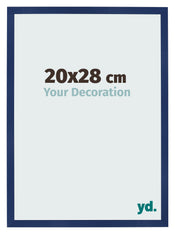 Fotolijst 20x28cm Donkerblauw Geveegd MDF Bologna Voorzijde Maat | Yourdecoration.nl