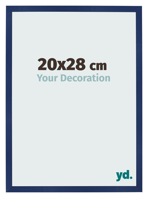 Fotolijst 20x28cm Donkerblauw Geveegd MDF Bologna Voorzijde Maat | Yourdecoration.nl