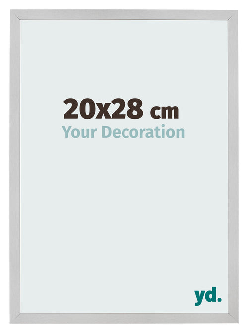 Fotolijst 20x28cm Edelstaal MDF Bologna Voorzijde Maat | Yourdecoration.nl