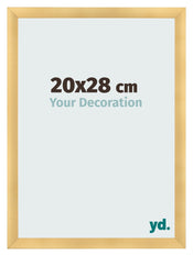 Fotolijst 20x28cm Goud Mat MDF Pisa Voorzijde Maat | Yourdecoration.nl