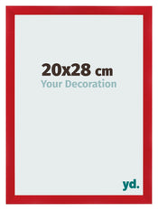 Fotolijst 20x28cm Rood MDF Pisa Voorzijde Maat | Yourdecoration.nl
