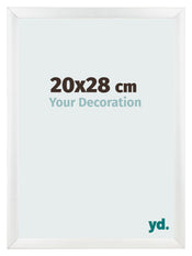 Fotolijst 20x28cm Wit Hoogglans MDF Pisa Voorzijde Maat | Yourdecoration.nl
