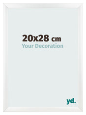 Fotolijst 20x28cm Wit Mat MDF Pisa Voorzijde Maat | Yourdecoration.nl