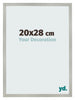 Fotolijst 20x28cm Zilver Mat MDF Bologna Voorzijde Maat | Yourdecoration.nl