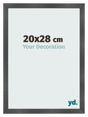 Fotolijst 20x28cm Zwart Mat MDF Pisa Voorzijde Maat | Yourdecoration.nl