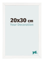 Fotolijst 20x30 cm Wit Hoogglans MDF Bologna Voorzijde Maat | Yourdecoration.nl