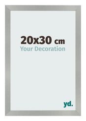 Fotolijst 20x30cm Aluminium Geborsteld MDF Bologna Voorzijde Maat | Yourdecoration.nl