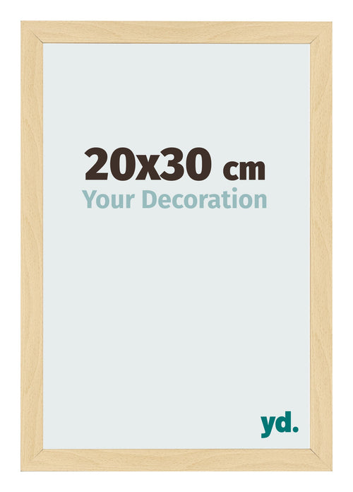 Fotolijst 20x30cm Beuken Decor MDF Bologna Voorzijde Maat | Yourdecoration.nl