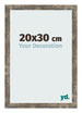 Fotolijst 20x30cm Blauw Goud Gemeleerd MDF Bologna Voorzijde Maat | Yourdecoration.nl