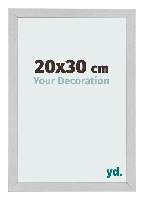 Fotolijst 20x30cm Edelstaal MDF Bologna Voorzijde Maat | Yourdecoration.nl