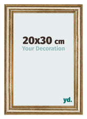 Fotolijst 20x30cm Goud Antiek MDF Lazio Voorzijde Maat | Yourdecoration.nl