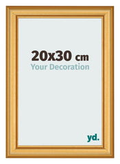 Fotolijst 20x30cm Goud Mat MDF Lazio Voorzijde Maat | Yourdecoration.nl