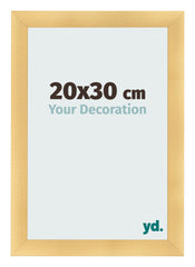 Fotolijst 20x30cm Goud Mat MDF Pisa Voorzijde Maat | Yourdecoration.nl