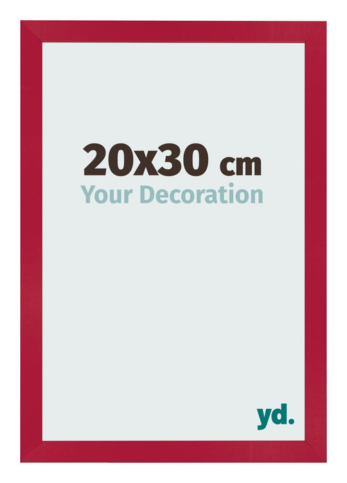 Fotolijst 20x30cm Rood MDF Bologna Voorzijde Maat | Yourdecoration.nl