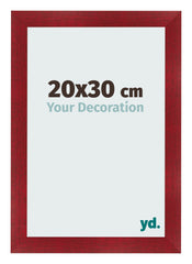 Fotolijst 20x30cm Wijnrood Geveegd MDF Pisa Voorzijde Maat | Yourdecoration.nl