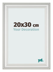 Fotolijst 20x30cm Wit Geveegd MDF Lazio Voorzijde Maat | Yourdecoration.nl