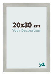Fotolijst 20x30cm Zilver Mat MDF Bologna Voorzijde Maat | Yourdecoration.nl