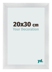 Fotolijst 20x30cm Zilver Mat MDF Pisa Voorzijde Maat | Yourdecoration.nl