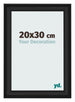Fotolijst 20x30cm Zwart Houtnerf MDF Lazio Voorzijde Maat | Yourdecoration.nl