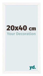 Fotolijst 20x40 cm Wit Hoogglans MDF Bologna Voorzijde Maat | Yourdecoration.nl