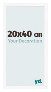 Fotolijst 20x40 cm Wit Mat MDF Bologna Voorzijde Maat | Yourdecoration.nl