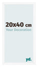 Fotolijst 20x40 cm Wit Mat MDF Bologna Voorzijde Maat | Yourdecoration.nl