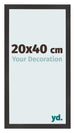 Fotolijst 20x40 cm Zwart Mat MDF Bologna Voorzijde Maat | Yourdecoration.nl
