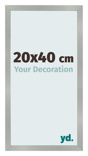 Fotolijst 20x40cm Aluminium Geborsteld MDF Bologna Voorzijde Maat | Yourdecoration.nl