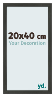 Fotolijst 20x40cm Antraciet MDF Bologna Voorzijde Maat | Yourdecoration.nl