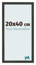 Fotolijst 20x40cm Antraciet MDF Bologna Voorzijde Maat | Yourdecoration.nl