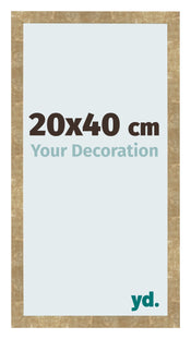 Fotolijst 20x40cm Goud Antiek MDF Bologna Voorzijde Maat | Yourdecoration.nl