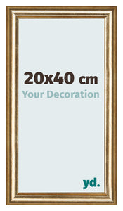 Fotolijst 20x40cm Goud Antiek MDF Lazio Voorzijde Maat | Yourdecoration.nl