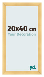 Fotolijst 20x40cm Goud Mat MDF Pisa Voorzijde Maat | Yourdecoration.nl