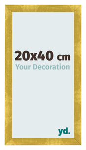 Fotolijst 20x40cm Goud Vintage MDF Pisa Voorzijde Maat | Yourdecoration.nl