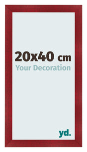 Fotolijst 20x40cm Wijnrood Geveegd MDF Pisa Voorzijde Maat | Yourdecoration.nl