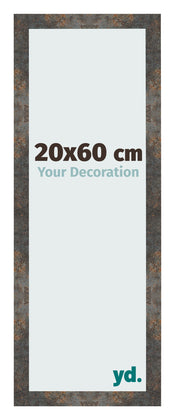 Fotolijst 20x60 cm Geoxideerd Metaal MDF Bologna Voorzijde Maat | Yourdecoration.nl