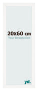 Fotolijst 20x60 cm Wit Hoogglans MDF Bologna Voorzijde Maat | Yourdecoration.nl